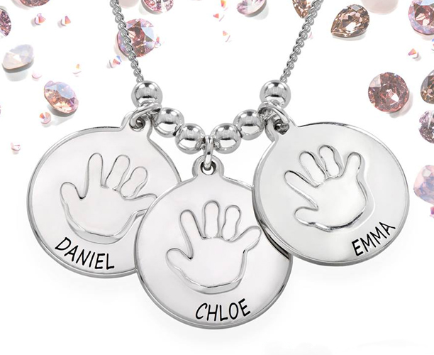 Disco Collana con Bambino handprint