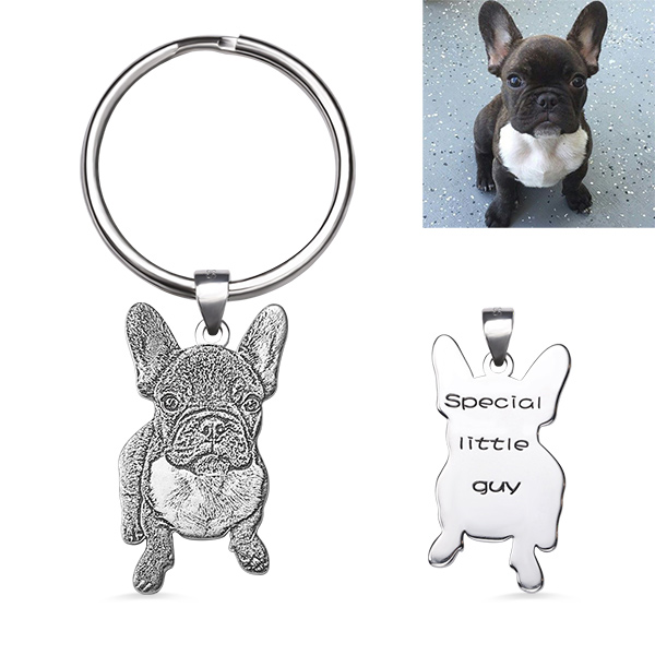 Personalizzata Foto Animale Domestico Portachiavi