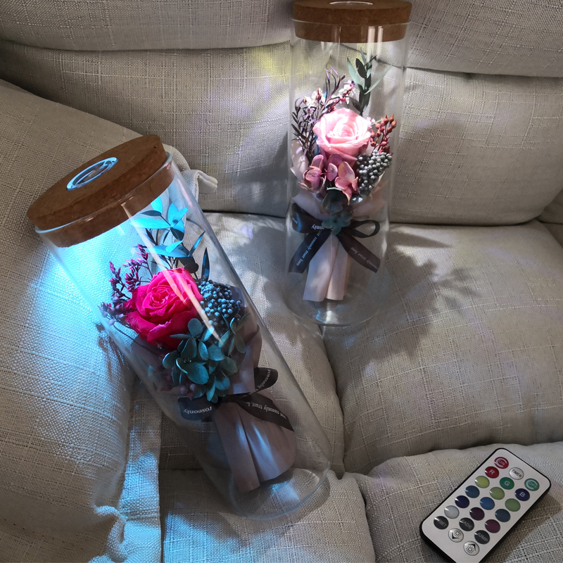 LED Rosa Lampada per bottiglia