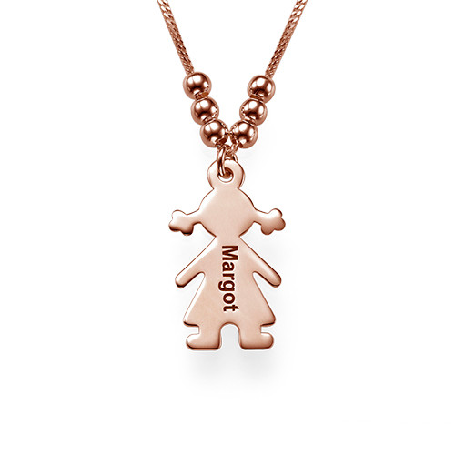 Collana “Mamma” in Puro Argento con Pendenti Bimbi Incisi con Nome